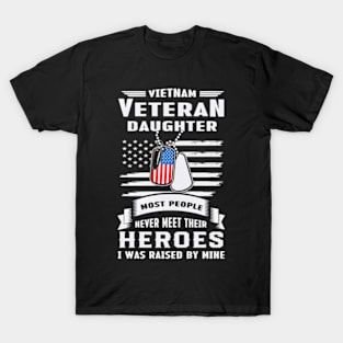 Vietnam Veteran Daughter Raised By A Hero Purple T-Shirt